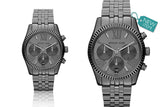  Shop Authentic Michael Kors Lexington Chronograph Black Dial Black Steel Strap Watch For Women - MK5709 - Luxxuri