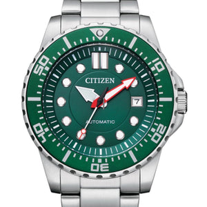  Shop Authentic Citizen Promaster Mechanical Green Dial Silver Steel Strap Watch For Men - NJ0129-87X - Luxxuri