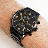  Shop Authentic Hugo Boss Aeroliner Black Dial Black Steel Strap Watch for Men - 1513275 - Luxxuri