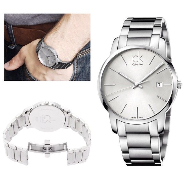  Shop Authentic Calvin Klein City Silver Dial Silver Steel Strap Watch for Men - K2G2G146 - Luxxuri