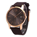  Shop Authentic Calvin Klein City Chronograph Brown Dial Brown Leather Strap Watch for Men - K2G2G6G3 - Luxxuri