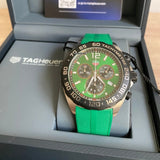  Shop Authentic Tag Heuer Formula 1 Chronograph Green Dial Green Rubber Strap Watch for Men - CAZ101AP.FT8056 - Luxxuri