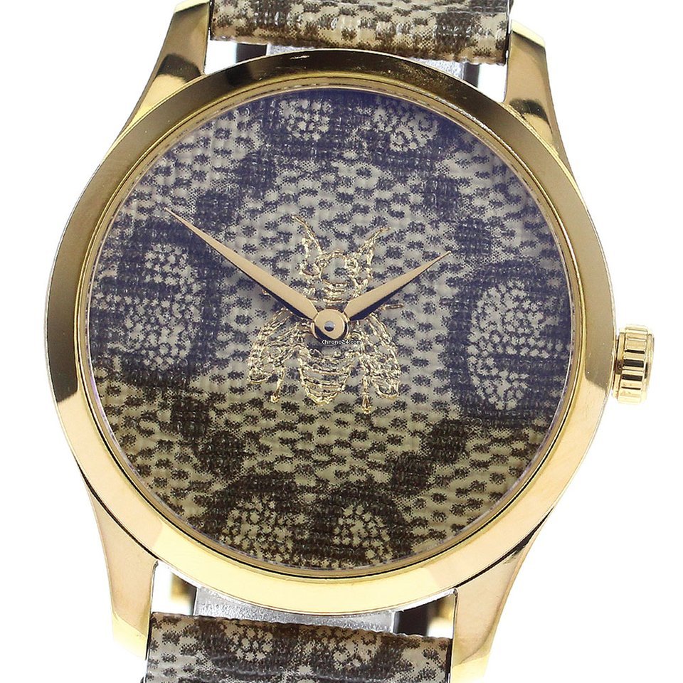  Shop Authentic Gucci G Timeless Brown Dial Brown Leather Strap Watch For Men - YA1264068 - Luxxuri