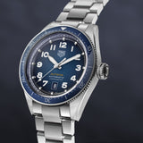  Shop Authentic Tag Heuer Autavia Automatic Blue Dial Silver Steel Strap Watch for Men - WBE5116.EB0173 - Luxxuri