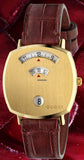  Shop Authentic Gucci Grip Quartz Yellow Gold Dial Maroon Leather Strap Watch For Women - YA157405 - Luxxuri