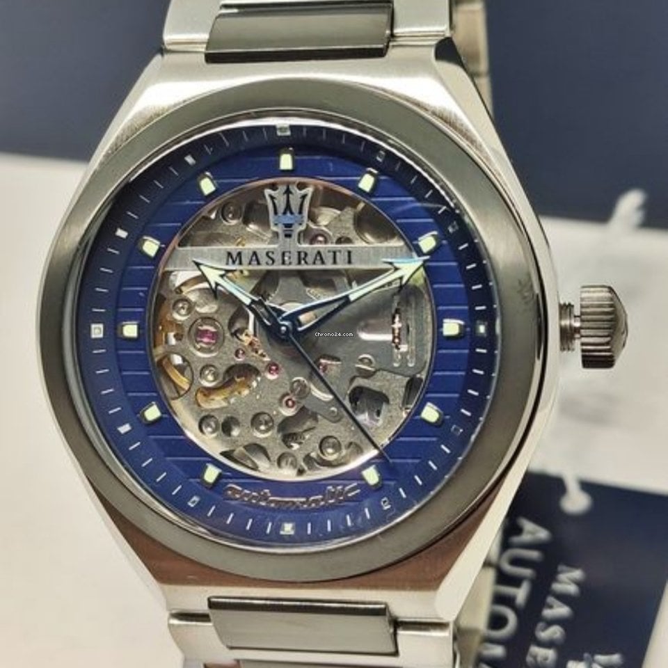  Shop Authentic Maserati Triconic Automatic Skeleton Blue Dial  Watch For Men - R8823139001 - Luxxuri