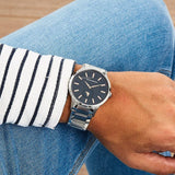  Shop Authentic Emporio Armani Renato Blue Dial Silver Steel Strap Watch For Men - AR11137 - Luxxuri
