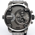  Shop Authentic Diesel Little Daddy Dual Time Chronograph Grey Dial Stainless Steel Strap Watch For Men - DZ7263 - Luxxuri