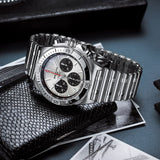  Shop Authentic Breitling Chronomat B01 42mm Silver Dial Silver Steel Strap Watch for Men - AB0134101G1A1 - Luxxuri