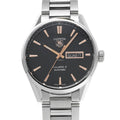  Shop Authentic Tag Heuer Carrera Calibre 5 Automatic Black Dial Silver Steel Strap Watch for Men - WAR201C.BA0723 - Luxxuri