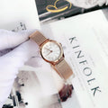  Shop Authentic Calvin Klein Minimal White Dial Rose Gold Mesh Bracelet Watch for Women - K3M23626 - Luxxuri