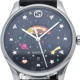  Shop Authentic Gucci G-Timeless Moonphase Black Dial Black Leather Strap Watch For Men - YA1264045 - Luxxuri