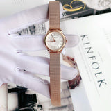  Shop Authentic Calvin Klein Minimal White Dial Rose Gold Mesh Bracelet Watch for Women - K3M23626 - Luxxuri
