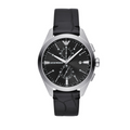  Shop Authentic Emporio Armani Claudio Chronograph Black Dial Black Leather Strap Watch For Men - AR11542 - Luxxuri