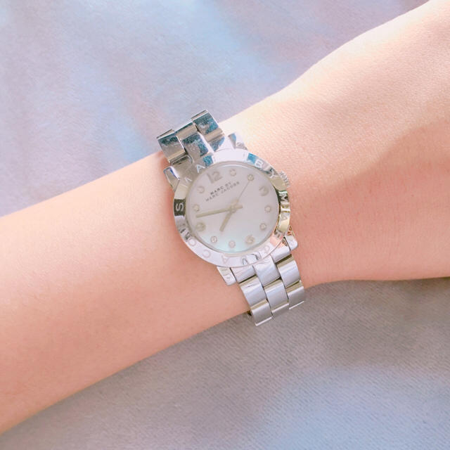  Shop Authentic Marc Jacobs Amy Dinky White Dial Silver Steel Strap Watch for Women - MBM3225 - Luxxuri