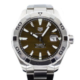  Shop Authentic Tag Heuer Aquaracer Calibre 5 Automatic Sunray Brown Dial Silver Steel Strap Watch for Men - WAY2018.BA0927 - Luxxuri
