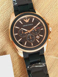  Shop Authentic Emporio Armani Sigma Chronograph Black Dial Black SIlicon Strap Watch For Men - AR6066 - Luxxuri
