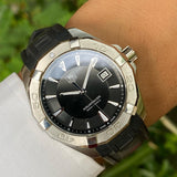  Shop Authentic Tag Heuer Aquaracer Quartz Black Dial Black Rubber Strap Watch for Men - WAY1110.FT8021 - Luxxuri