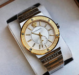  Shop Authentic Versace Greca Silver Dial Two Tone Steel Strap Watch for Men - VEVI00320 - Luxxuri