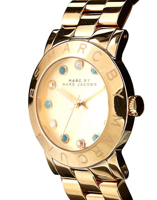  Shop Authentic Marc Jacobs Amy Dexter Gold Dial Gold Steel Strap Watch for Women - MBM3215 - Luxxuri