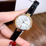  Shop Authentic Tissot Flamingo Mother of Pearl White Dial Black Leather Strap Watch For Women - T094.210.26.111.00 - Luxxuri