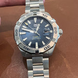  Shop Authentic Tag Heuer Aquaracer Calibre 5 Automatic Blue Dial Silver Steel Strap Watch for Men - WAY2012.BA0927 - Luxxuri
