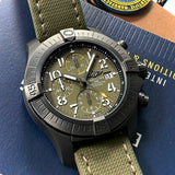  Shop Authentic Breitling Avenger Chronograph 45mm Green Dial Green Nylon Strap Watch for Men - V13317101L1X1 - Luxxuri
