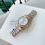  Shop Authentic Versace V-Motif Silver Dial Two Tone Steel Strap Watch for Women - VERE00718 - Luxxuri