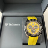  Shop Authentic Tag Heuer Formula 1 Chronograph Yellow Dial Yellow Rubber Strap Watch for Men - CAZ101AM.FT8054 - Luxxuri