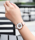  Shop Authentic Emporio Armani Meccanico Silver Skeleton Dial Beige Leather Strap Watch For Women - AR60001 - Luxxuri
