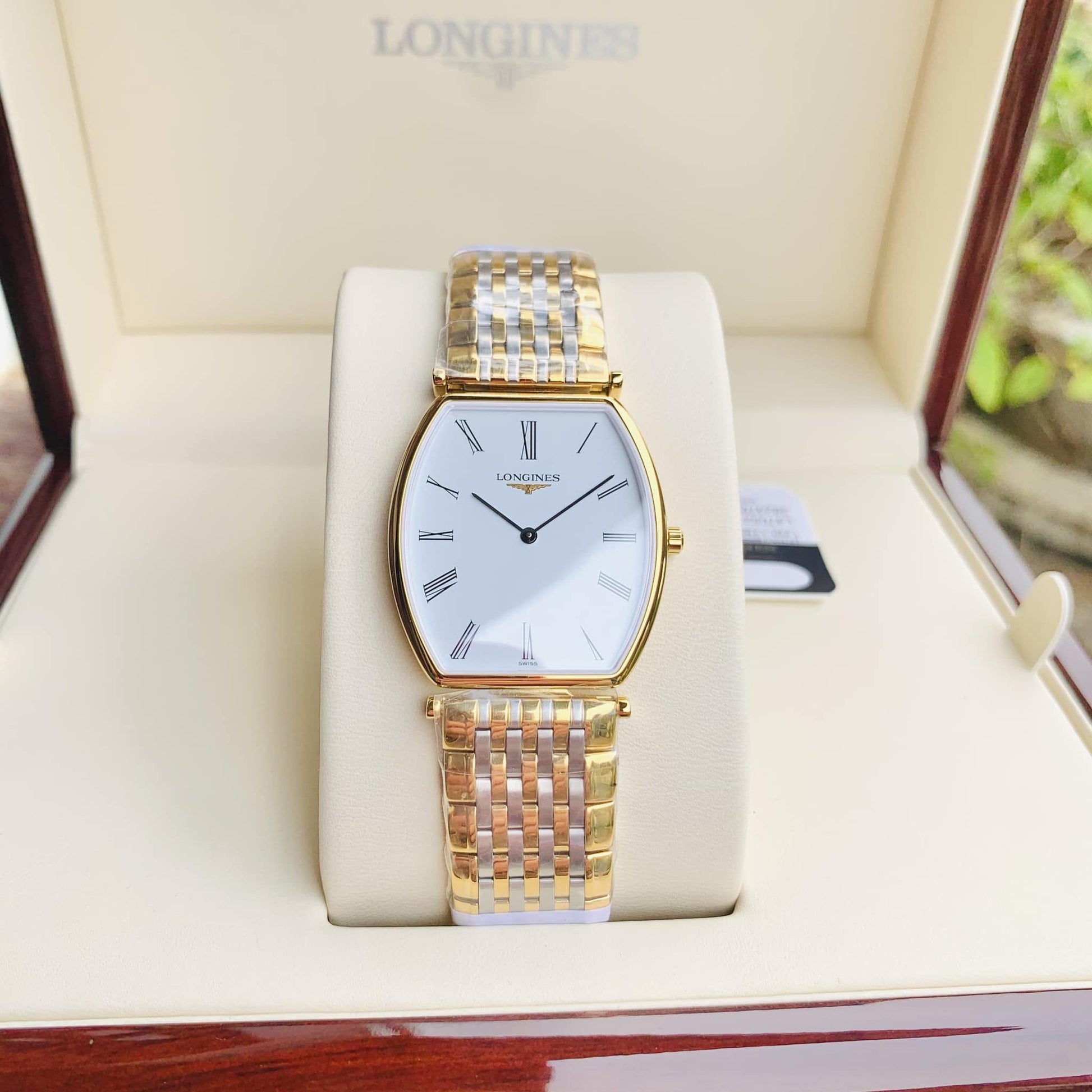  Shop Authentic Longines La Grande Classique de Longines Tonneau 22 Gold Watch for Women - L4.205.2.11.7 - Luxxuri