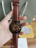  Shop Authentic Fossil Townsman Automatic Skeleton Brown Dial Brown Leather Strap Watch for Men - ME3098 - Luxxuri