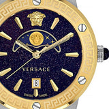  Shop Authentic Versace Greca Moonphase Analog Black Dial Black Leather Strap Watch For Men - VE7G00123 - Luxxuri