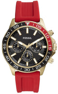  Shop Authentic Fossil Bannon Multifunction Black Dial Red Silicone Strap Watch for Men - BQ2499 - Luxxuri