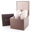  Shop Authentic Gucci G Timeless Diamonds Mother of Pearl Dial Silver Mesh Bracelet Watch For Women - YA126508 - Luxxuri