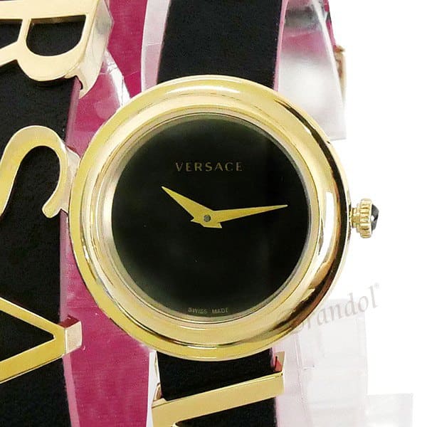  Shop Authentic Versace V-Flare Quartz Black Dial Black Leather Strap Watch for Women - VEBN00218 - Luxxuri