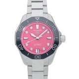  Shop Authentic Tag Heuer Aquaracer Professional 300 Automatic Diamonds Pink Dial Silver Steel Strap Watch for Women - WBP231J.BA0618 - Luxxuri