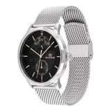  Shop Authentic Tommy Hilfiger Hunter Quartz Black Dial Silver Steel Strap Watch for Men - 1791610 - Luxxuri