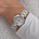  Shop Authentic Guess Park Ave White Dial Silver Steel Strap Watch for Women - W0767L1 - Luxxuri