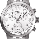  Shop Authentic Tissot PRC 200 Chronograph White Dial Silver Steel Strap Watch For Men - T055.417.11.017.00 - Luxxuri