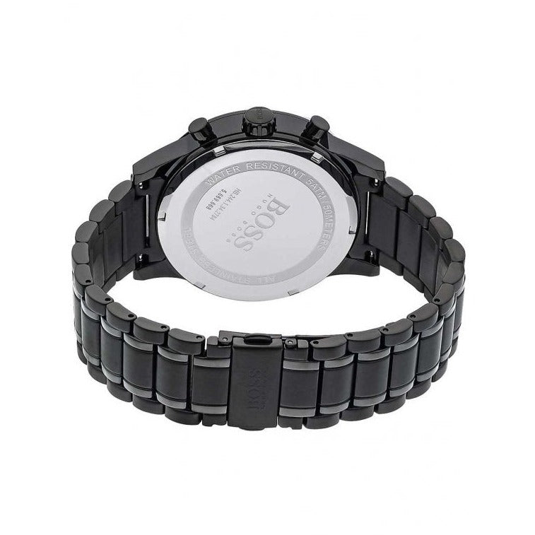  Shop Authentic Hugo Boss Chronograph Black Dial Black Steel Strap Watch for Men - 1513180 - Luxxuri