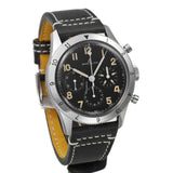  Shop Authentic Breitling Avi Ref. 765 1953 Re-Edition Black Dial Black Leather Strap Watch for Men - AB0920131B1X1 - Luxxuri
