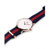  Shop Authentic Daniel Wellington Classy Oxford White Dial Two Tone Nylon Strap Watch For Women - DW00100064 - Luxxuri