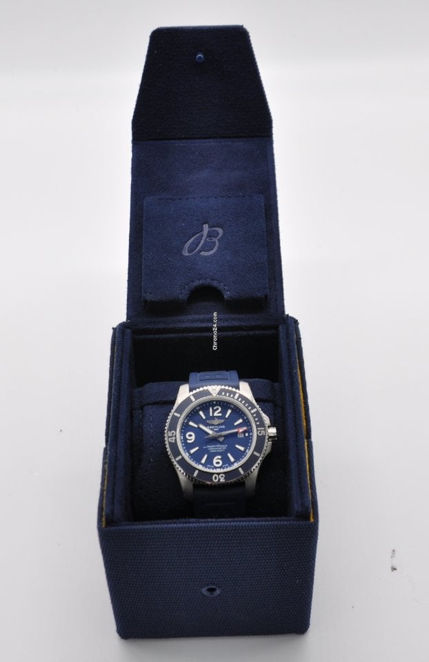  Shop Authentic Breitling Superocean 44mm Automatic Blue Dial Blue Rubber Strap Watch for Men - A17367D81C1S2 - Luxxuri