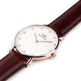  Shop Authentic Daniel Wellington Classy St Mawes White Dial Brown Leather Strap Watch For Women - DW00100075 - Luxxuri