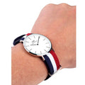  Shop Authentic Daniel Wellington Classic Cambridge White Dial Two Tone Nylon Strap Watch For Men - DW00100017 - Luxxuri