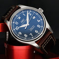  Shop Authentic IWC Pilot's Mark XVIII Le Petit Prince Blue Dial Brown Leather Strap Watch for Men - IW327004 - Luxxuri