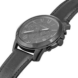  Shop Authentic Fossil Grant Chronograph Black Dial Black Leather Strap Watch for Men - FS5132 - Luxxuri