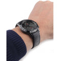 Hugo Boss Rafale Chronograph Grey Dial Black Leather Strap Watch For Men - HB1513445