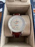  Shop Authentic Breitling Navitimer Automatic 41 White Dial Brown Leather Strap Watch for Men - A17326211G1P2 - Luxxuri